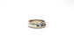 14k White Gold Sapphire & Diamond Ring, Size 7.75 - 6.5g