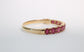 18k Yellow Gold Ruby Bangle, 6.75 inches - 22.0g