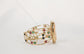 Vintage 14k Yellow Gold Sapphire, Ruby, Emerald & Pearl Cameo Cuff, 8 inches (adjustable) - 36.1g