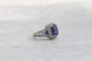 Vanna K Sterling Silver Tanzanite Simulant & Cubic Zirconias Ring, Size 9 - 10.8g