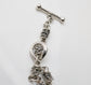 Michael Dawkins Sterling Silver Beaded Dangle Toggle Necklace, 20 inches - 51.7g