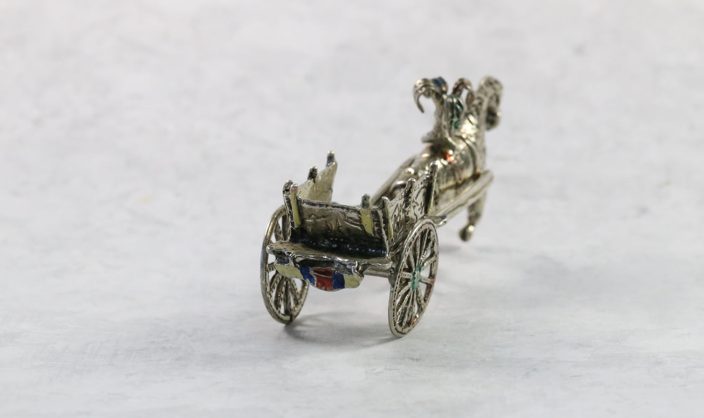 Vintage Sterling Silver Horse & Carriage, 29.2g