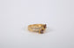 19.2k Portuguese Gold Cubic Zirconia Heart Ring, Size 8 - 5.5g