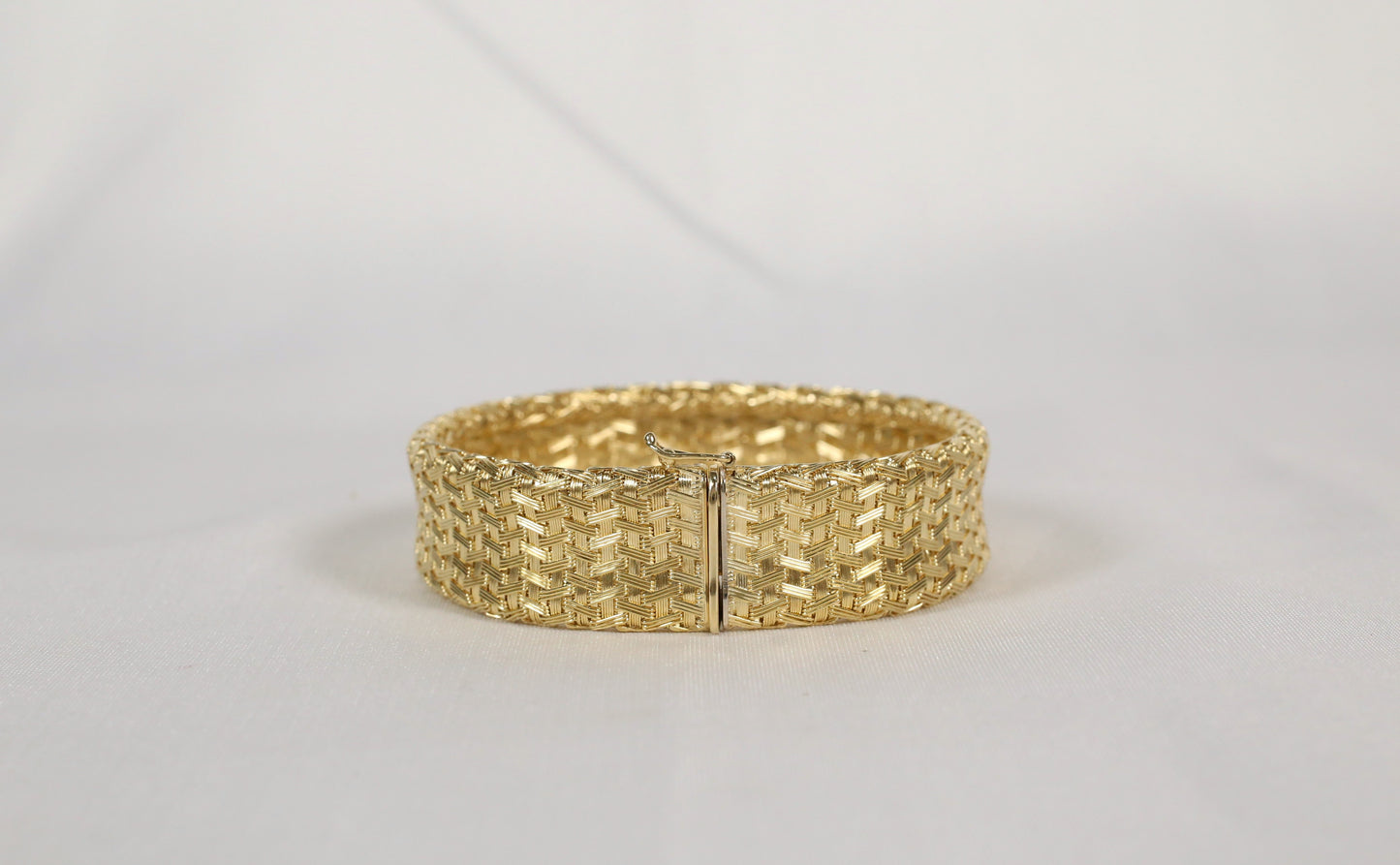 14k Yellow Gold Woven Bracelet, 7.5 inches - 39.9g