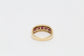 14k Yellow Gold Diamond & Ruby Ring, Size 8.5 - 3.5g