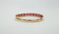 18k Yellow Gold Ruby Bangle, 6.75 inches - 22.0g