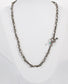 Vintage Sterling Silver Link Toggle Necklace, 17.75 inches - 26.3g