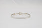 Tiffany & Co Sterling Silver 18k Yellow Gold Hook & Eye Bracelet, 6.75 inches - 14.0g