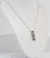 14k White Gold Diamond & Gemstone Pendant Necklace, 18 inches - 5.7g