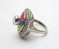 D'Joy Sterling Silver CZ Spinning Color Wheel Ring, Size 8.25 - 10.0g