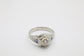 18k White Gold Diamond & Sapphire Ring, Size 10 - 5.4g
