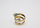 18k Yellow Gold Spiral Wrap Ring, Size 5-6 - 6.9g