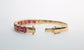 18k Yellow Gold Ruby Bangle, 6.75 inches - 22.0g