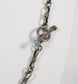 Vintage Sterling Silver Link Toggle Necklace, 17.75 inches - 26.3g