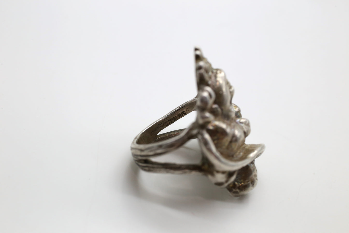 Vintage Sterling Silver Gibson Girl Ring, Size 5.5 - 15.6g