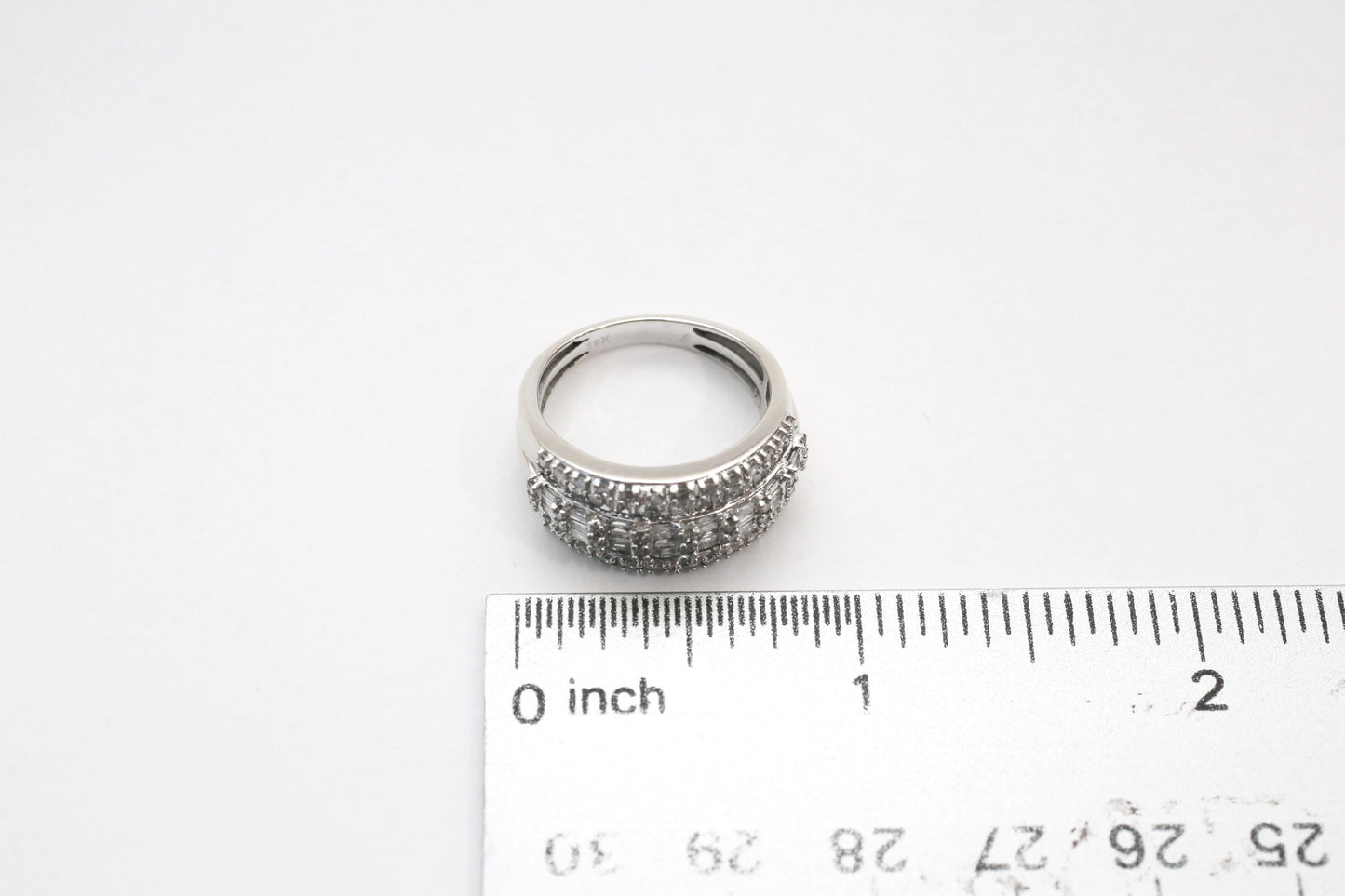 10k White Gold Multi Diamond Ring, Size 7.25 - 4.9g