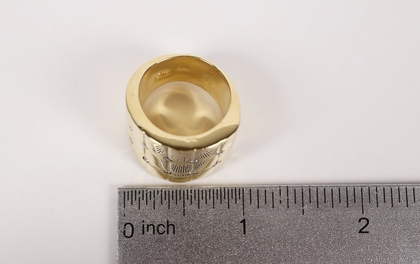 18k Yellow Gold Contemporary Diamond Ring, Size 7.25 - 20.6g