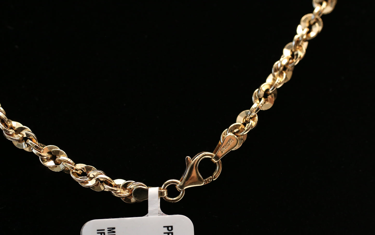NEW 14k Yellow Gold Rope Chain, 22 inches - 5.7g
