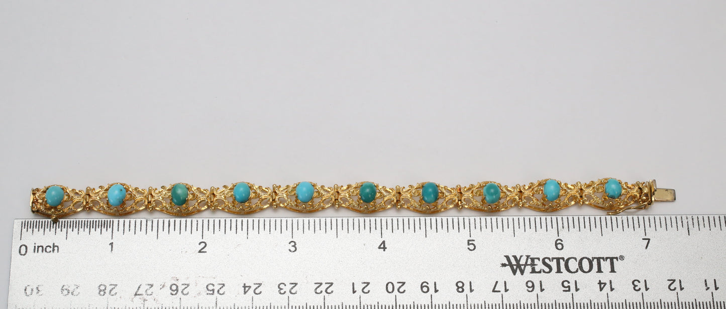 18k Yellow Gold Link Bracelet, 7 inches - 20.7g