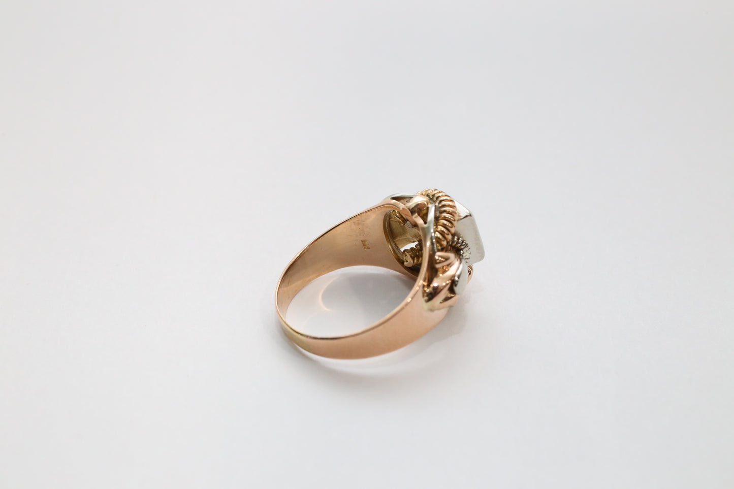 18k Tri-Gold Diamond Ring, Size 8.25 - 7.9g
