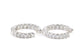 14k White Gold 6.12ctw Diamond Hoop Earrings - 6.9g