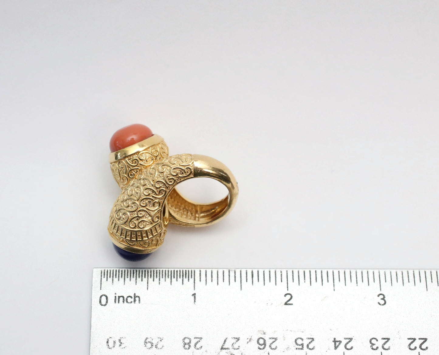 18k Yellow Gold Large Bypass Ring, Size 7.5 - 23.8g