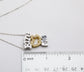 18k White & Yellow Gold Diamond "BITE ME" Pendant Necklace, 16 inches - 13.6g