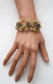 14k Yellow Gold Flower Mesh Bracelet, 8 inches - 12.0g