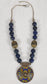 Vintage Sterling Silver Lapis Lazuli Pendant Necklace, 23 inches (adjustable) - 150.2g