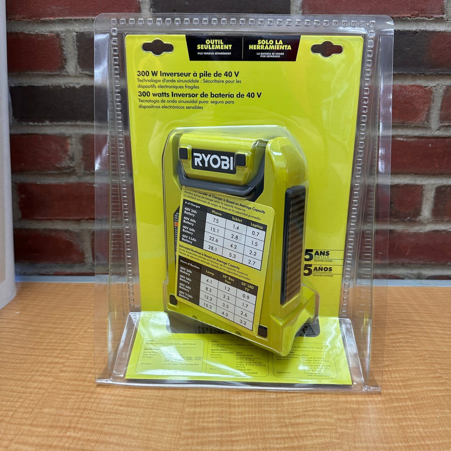 Ryobi 300 Watt 40v Battery Power Source