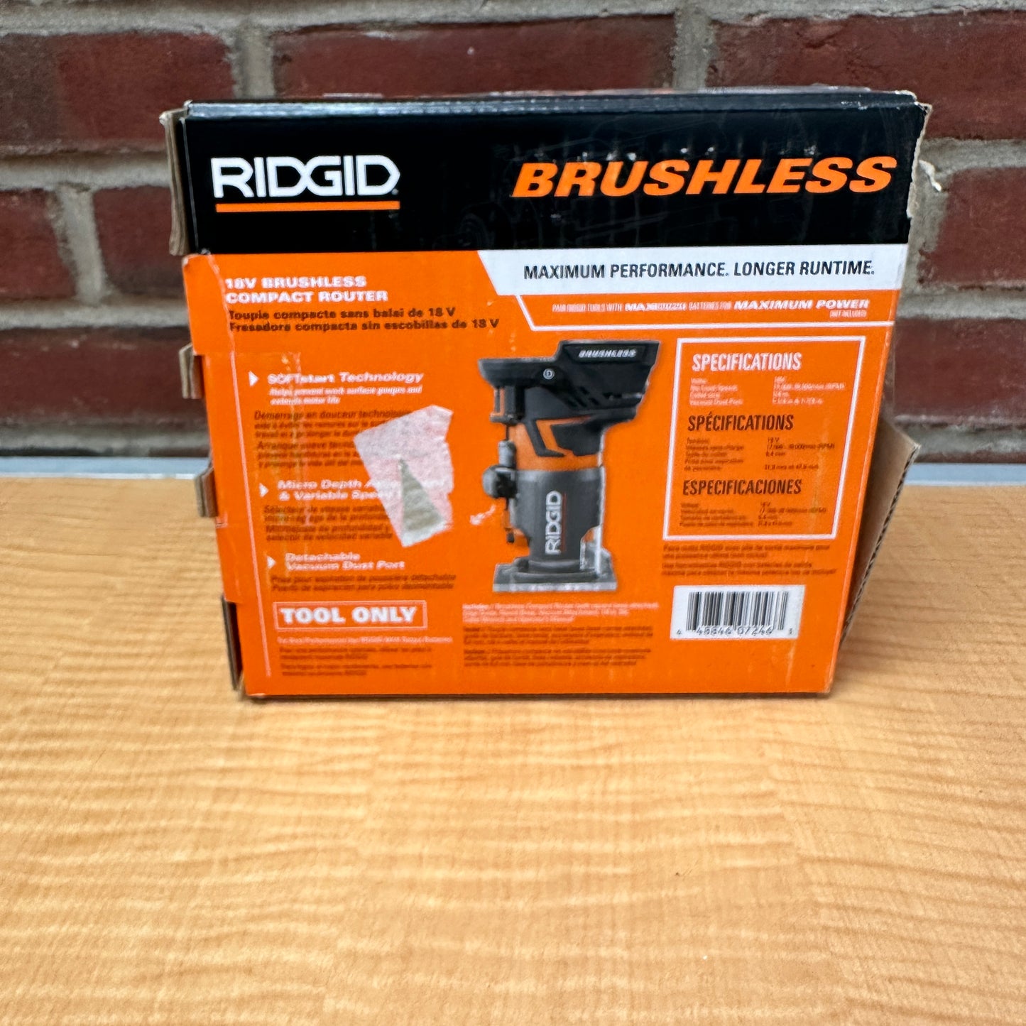 Rigid R860443B Brushless Impact Router (Tool Only)