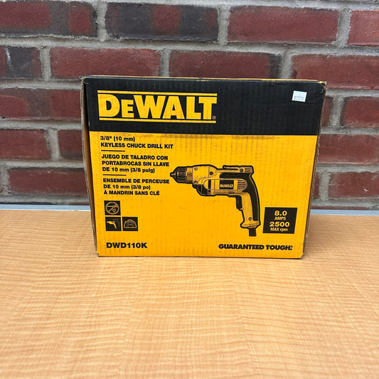 Dewalt DWD100K 3/8" (10mm) Keyless Chuck Drill Kit Corded