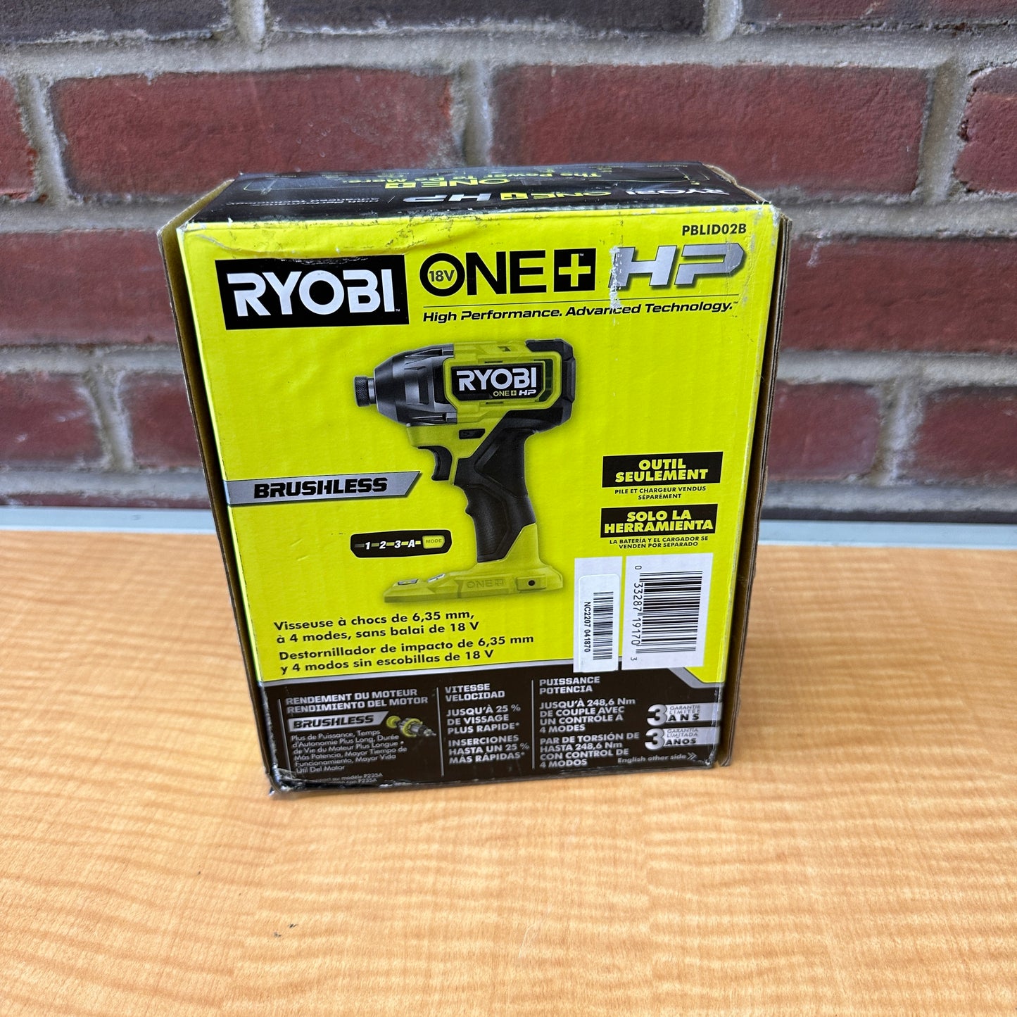 Ryobi PBLID02B Brushless 18V 4-Mode 1/4" Impact Driver (Tool Only)