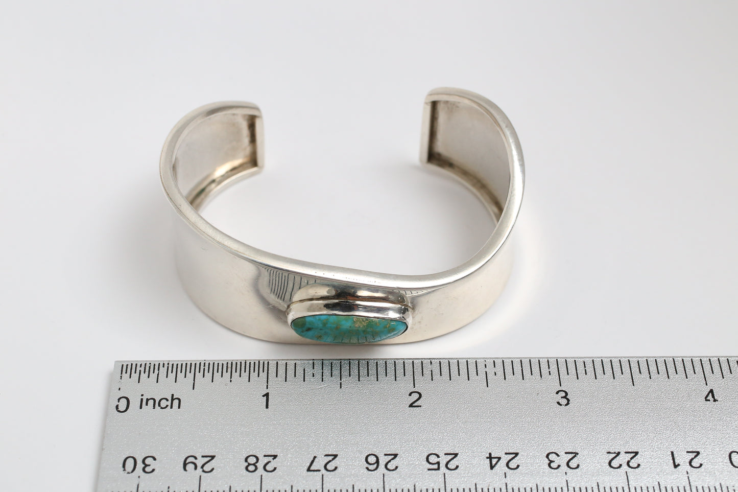 Sterling Silver Turquoise Cuff Bracelet, 34.1g