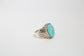Native American Sterling Silver Inlaid Turquoise Ring, Size 12 - 11.2g