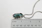 Sterling Silver Turquoise Necklace, 17 inches - 15.7g