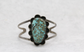 Vintage Sterling Silver Turquoise Cuff Bracelet, 6.75 inches - 21.5g