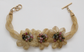 14k Yellow Gold Flower Mesh Bracelet, 8 inches - 12.0g