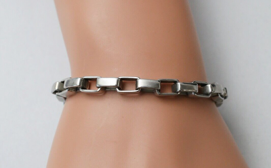 Vintage LAA Sterling Silver Link Bracelet, 9 inches - 17.0g