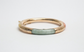 14k Yellow Gold Multi-Colored Jade Hinge Bangle, 7.25 inches - 26.4g