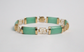 14k Yellow Gold Jade Good Fortune Link Bracelet, 7.0 inches - 11.3g