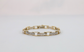 14k Yellow Gold Diamond Link Bracelet, 7.5 inches - 17.5g