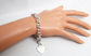 Tiffany & Co Sterling Silver Blank Heart Tag Bracelet, 7.5 inches - 35.5g