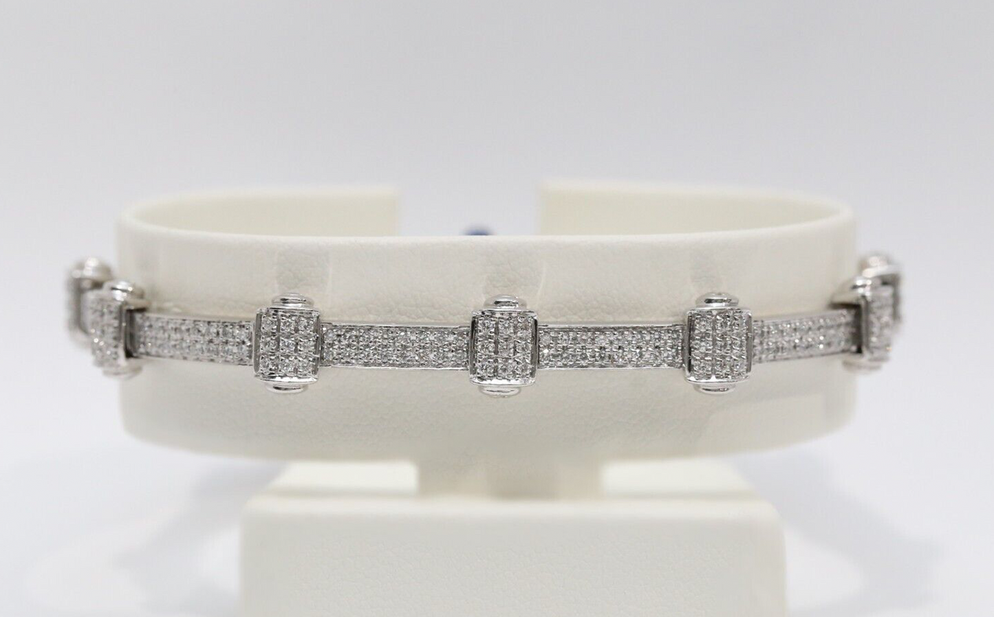 Philippe Charriol 18K White Gold Pave Diamond Bracelet 7.5" - 24.1g