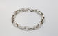 Sterling Silver Elongated Marquise Link Bracelet, 9 inches - 50.6g