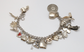 Vintage Silver Charm Bracelet, 7 inches - 52.3g