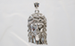 14k White Gold Diamond Jesus Pendant, 53.7g