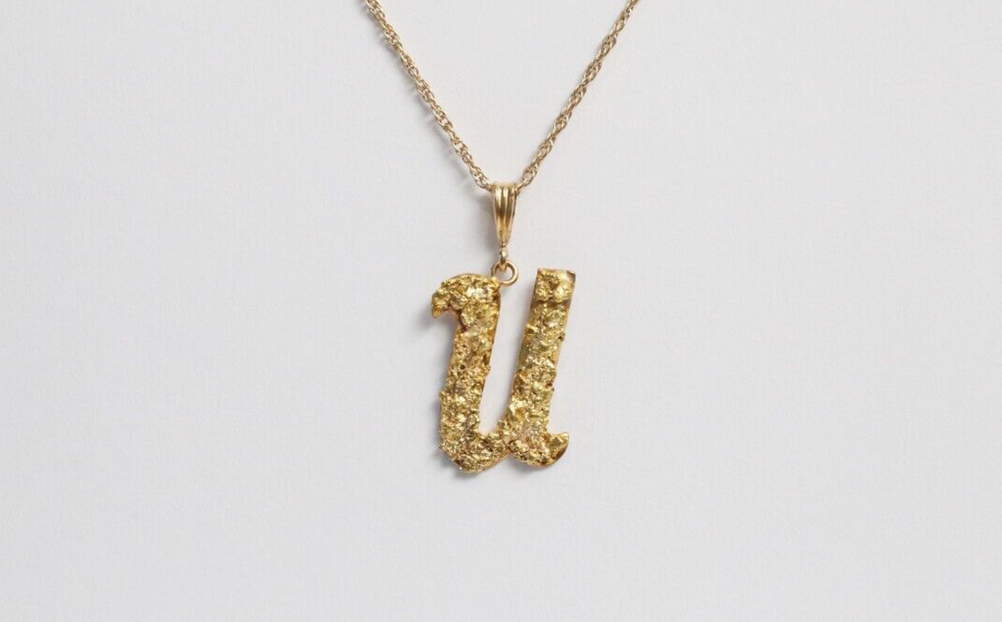 Alaskan Gold Nugget Style "U" Pendant, 1.6g