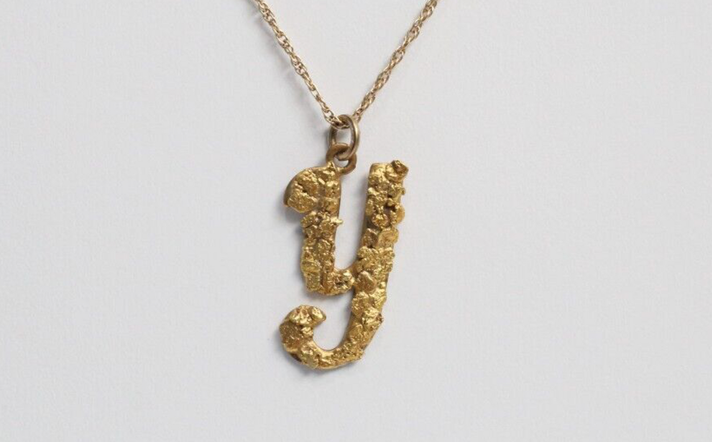 Alaskan Gold Nugget Style "Y" Pendant, 1.6g