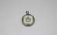 Sterling Silver Jade Disc Pendant, 6.1g
